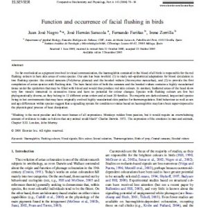 Function and occurrence of facial flushing in birds